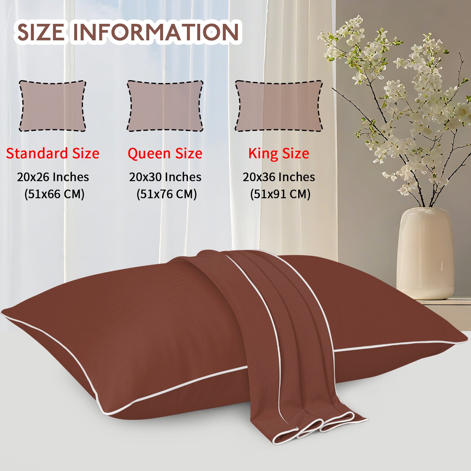 BlessLiving Cooling Pillowcases King, Breathable Envelope Closure Bedding Pillow Cover, Set of 2, 20" x 36", Silver Gray - Image 27