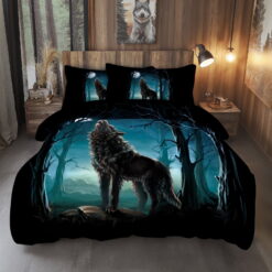 BlessLiving 3Pcs Duvet Cover Set Twin Size, Dark Green Bedding Set for Adults