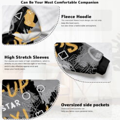 Alternative view of BlessLiving Wearable Blanket Hoodie for Kids, Oversized Sherpa Fleece Sweatshirt Blanket, 60x40"
