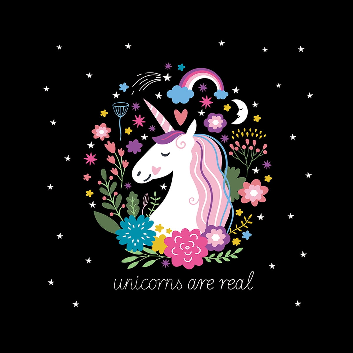 Sleepwish Kids Bedding Set 4 Pieces Super Soft Black Unicorn Twin Comforter Set for Girls - Image 9