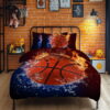 Sleepwish Basketball Duvet Cover Set for Boys Microfiber Sports Bedding King, 3 Piece