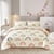 BlessLiving 3Pcs Duvet Cover Set for Adult Full Size Gray Bedding Set Little Flower Comforter Cover Set - Image 30